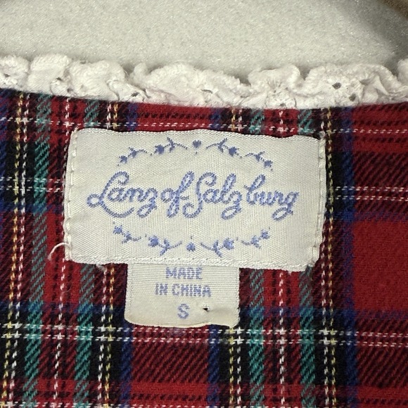 Lanz of Salzburg Nightgown Womens‎ Small Tartan Plaid Flannel Pajamas Christmas - Picture 4 of 14